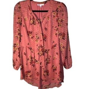 DR2 Dress Lined High-Low Sheer Full Sleeves XS